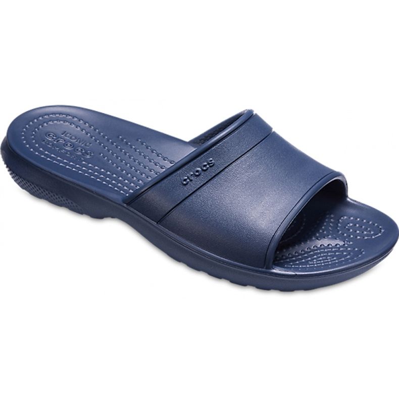 Papuci pentru copii Crocs Classic Slide pentru copii 204981 410 albastru marin