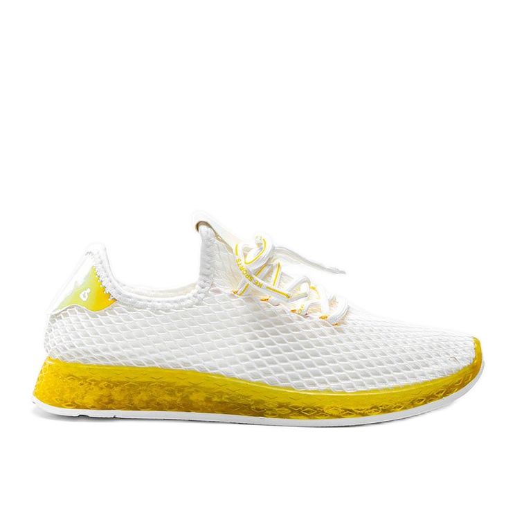 Pantofi alunecați albi și galbeni Marley Pantofi alunecați albi și galbeni Marley