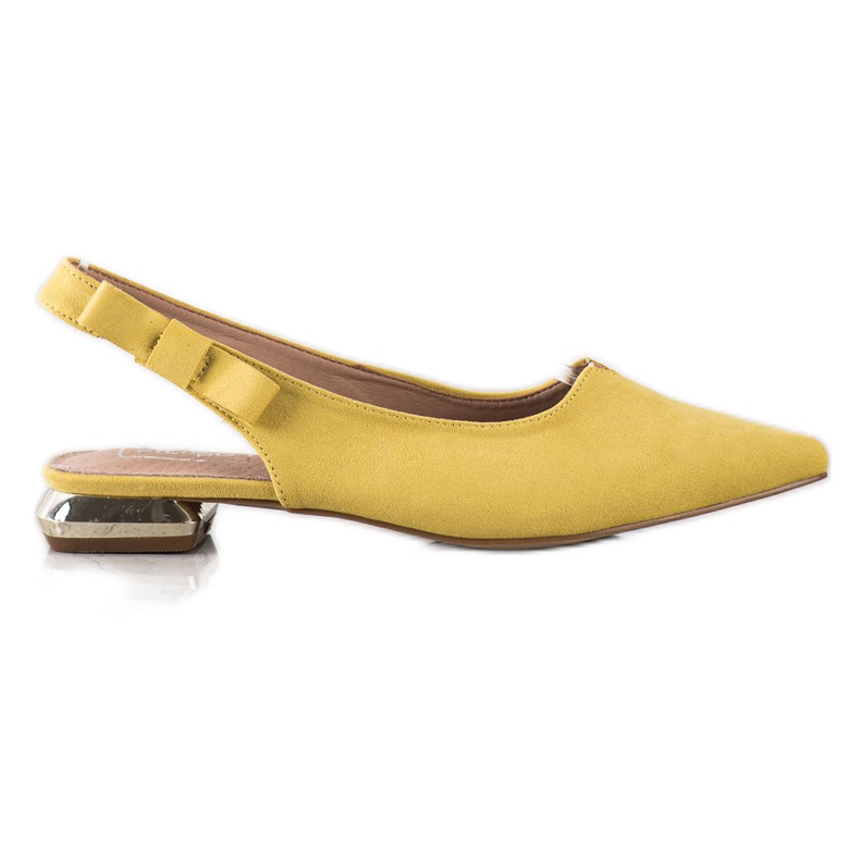 Filippo Pompe galbene cu toc deschis