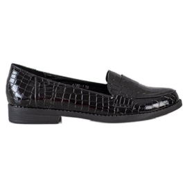 SHELOVET Mocasini lăcuți negru SHELOVET Mocasini lăcuți negru