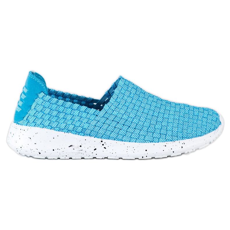 Sabatina Slipons împletite albastre albastru