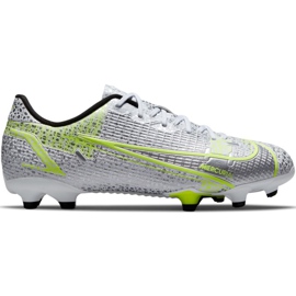 Pantofi de fotbal Nike Mercurial Vapor 14 Academy FG / MG Junior CV0811 107 argint