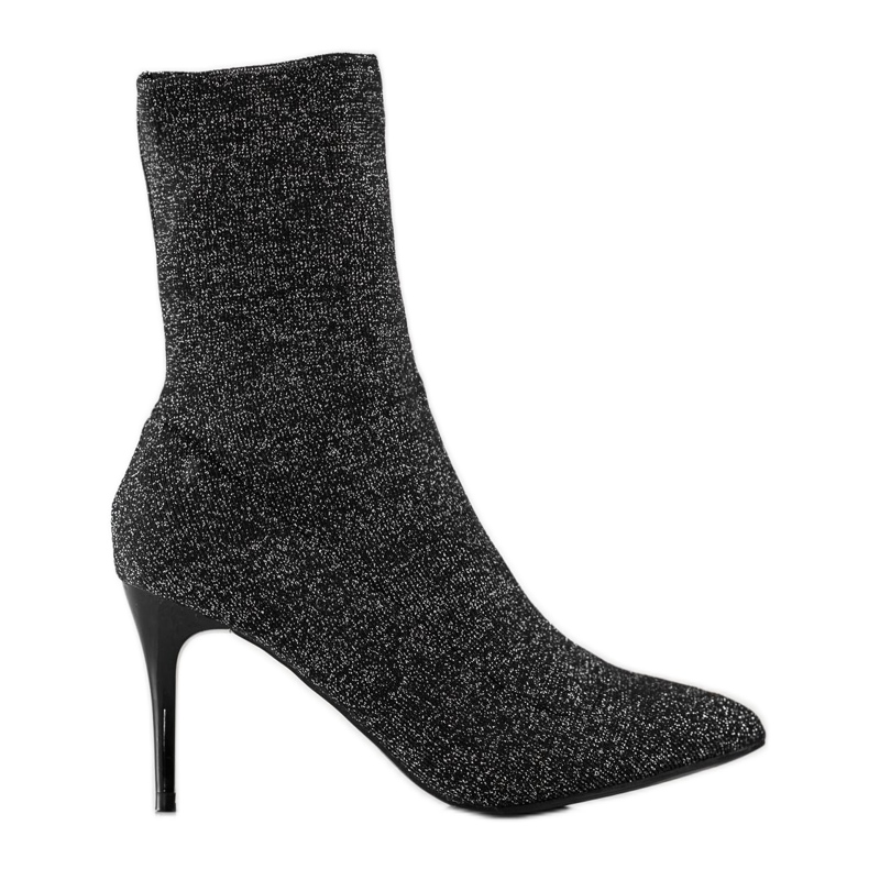 Sabatina Cizme de primăvară pe toc înalt negru