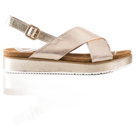 Goodin Sandale de aur pe platformă Goodin Sandale de aur pe platformă