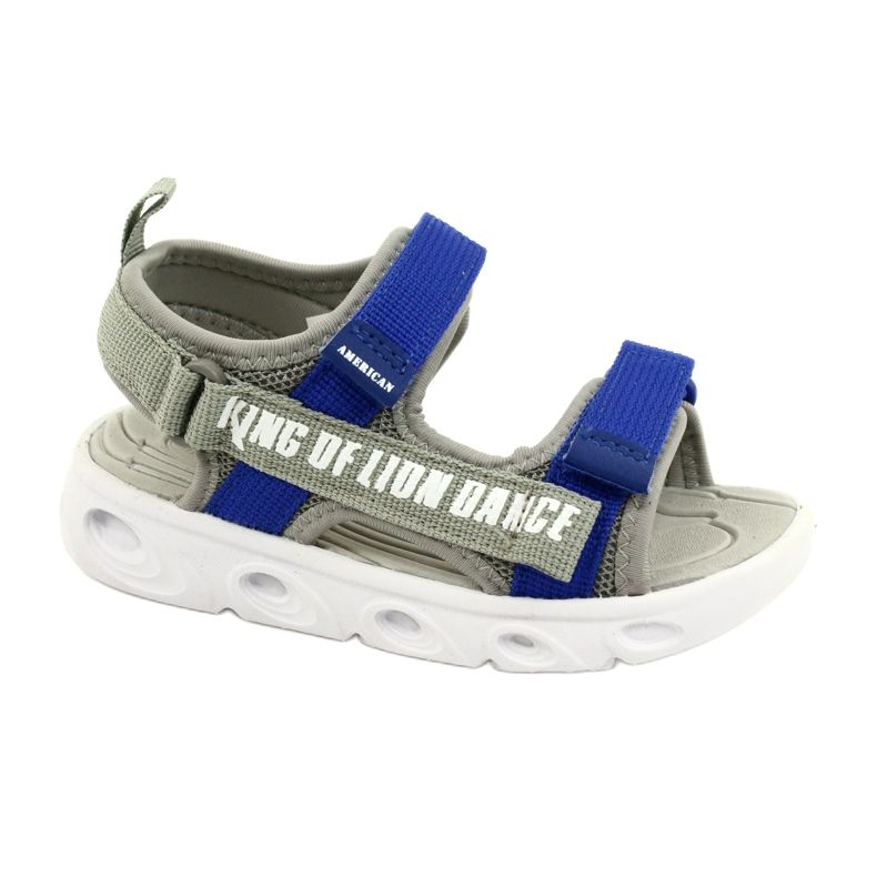 American Club Sandale Băieți cu terasa de spumă velcro RL27/21 Grey gri American Club Sandale Băieți cu terasa de spumă velcro RL27/21 Grey gri