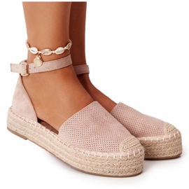 MSMG Espadrile Pe Platforma Paie Bej Bali MSMG Espadrile Pe Platforma Paie Bej Bali