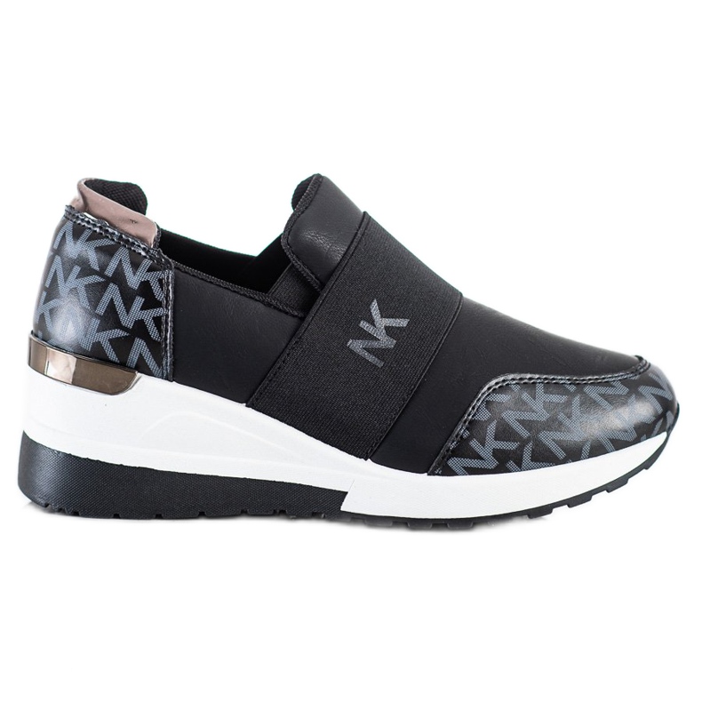 SHELOVET Adidași negri alunecați negru