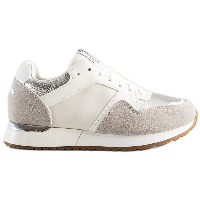 SHELOVET Adidași eleganți ALB ȘI GRI