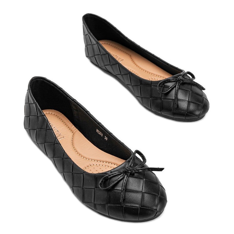 Balerine împletite negre Kaiden negru