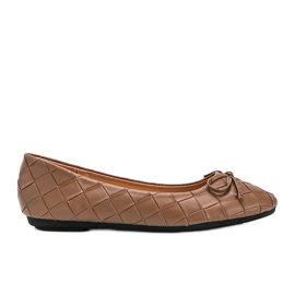 Balerini împletite bej Kaiden