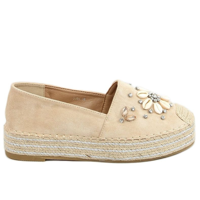 Espadrile bej cu scoici 2798 Bej