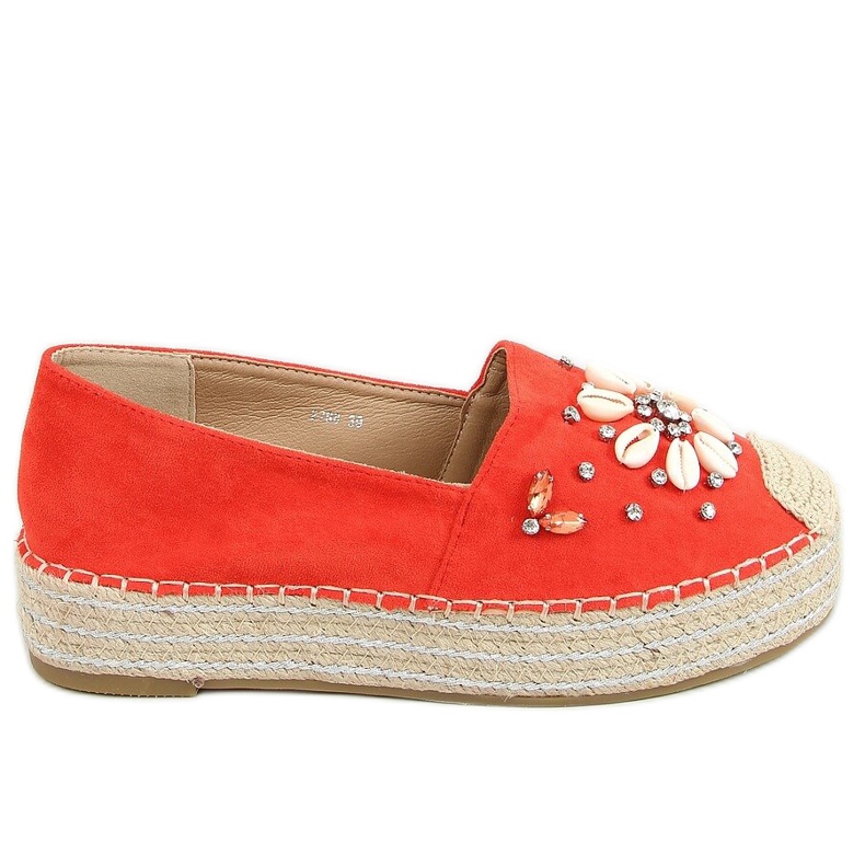 Espadrile portocalii cu scoici 2798 Portocaliu portocale Espadrile portocalii cu scoici 2798 Portocaliu portocale
