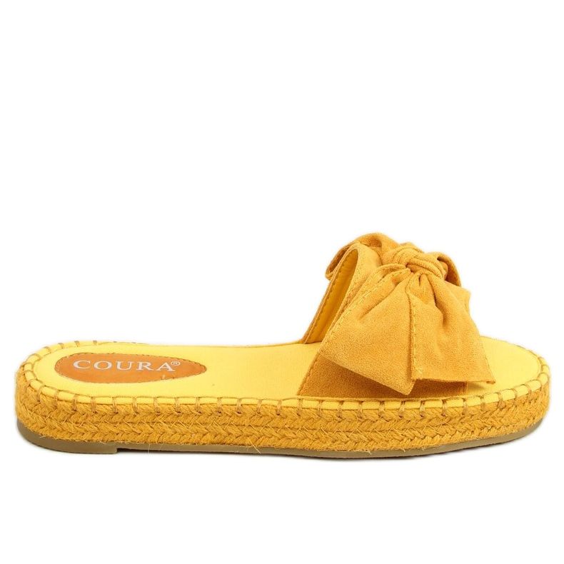 Papuci espadrile cu arc miere 266 Galben Papuci espadrile cu arc miere 266 Galben