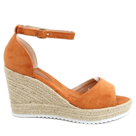 Sandale espadrile pe pene camel 888-89 Camel maro