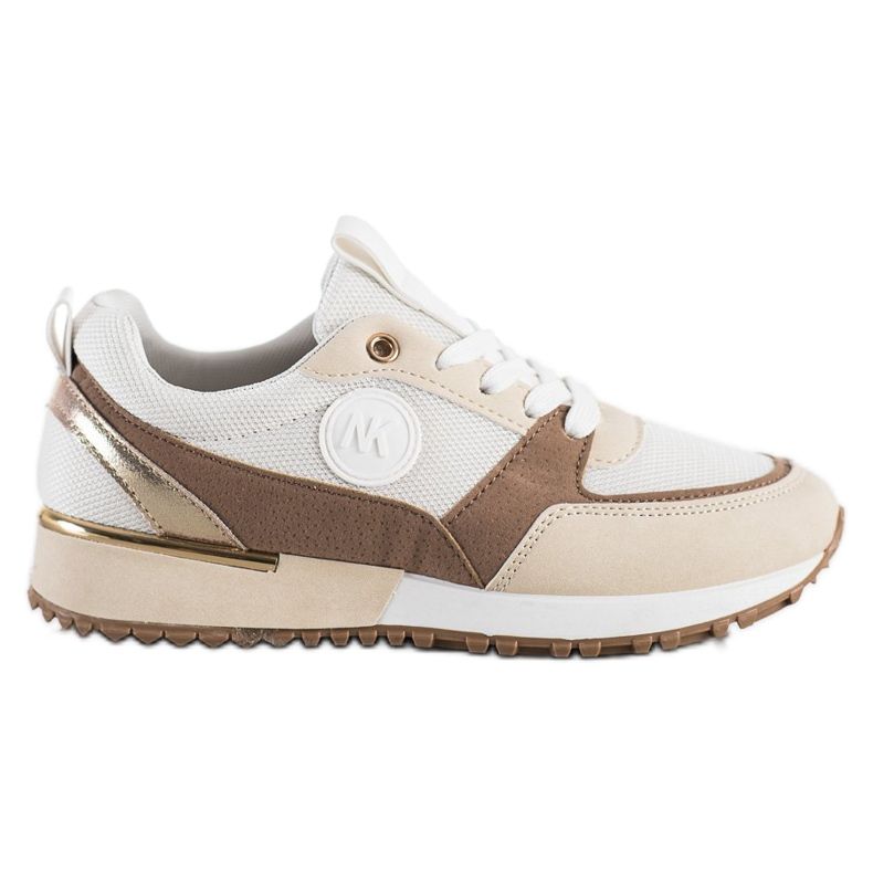 SHELOVET Adidași la modă ALB ȘI BEIG bej