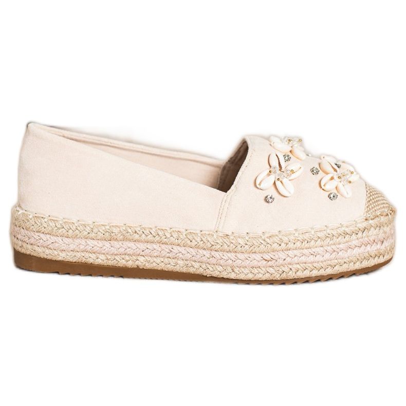 Seastar Espadrile Cu Cochilii bej