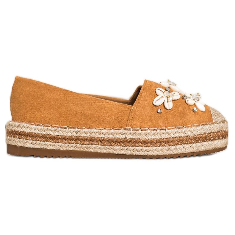 Seastar Espadrile Cu Cochilii maro