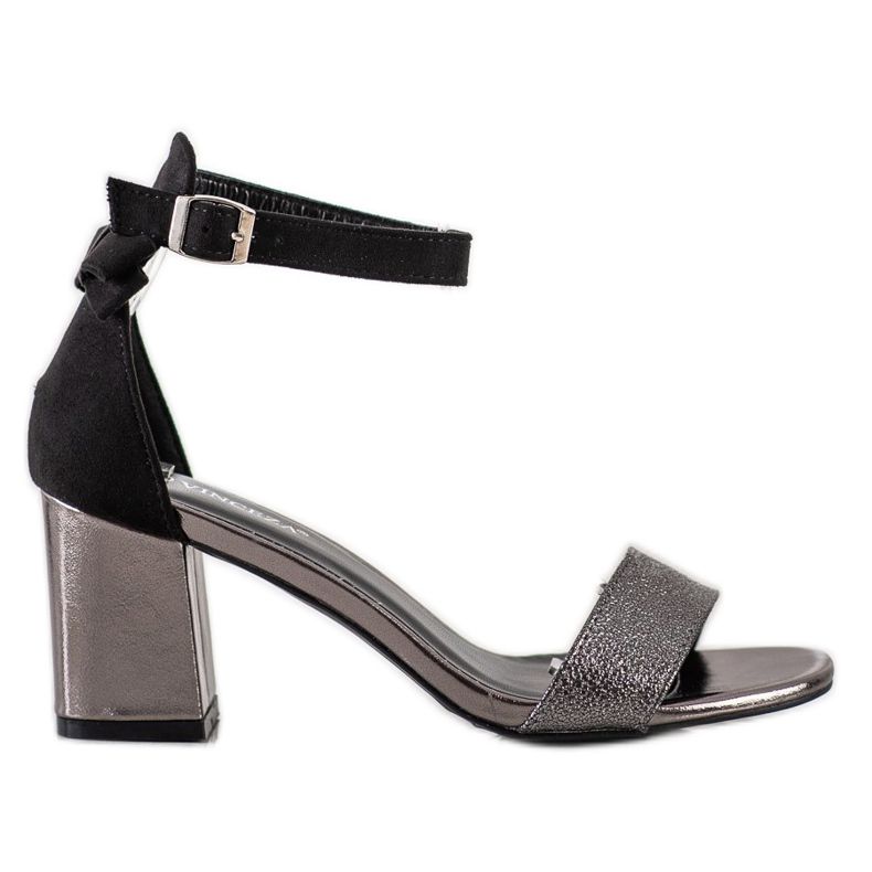 Sandale cu arc VINCEZA negru gri