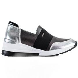 Goodin Adidași din piele argintie gri Goodin Adidași din piele argintie gri