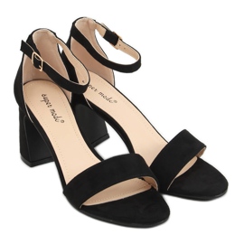 Sandale cu toc negru 8741 Negru