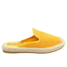 Papuci de damă espadrile miere 4821 Galben