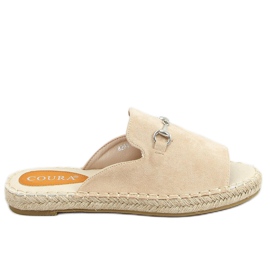 Papuci espadrile bej cu cataramă 8294 Bej Papuci espadrile bej cu cataramă 8294 Bej