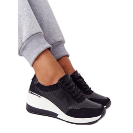 S.Barski Adidași cu piele ajurată din piele S. Bararski negru alb S.Barski Adidași cu piele ajurată din piele S. Bararski negru alb