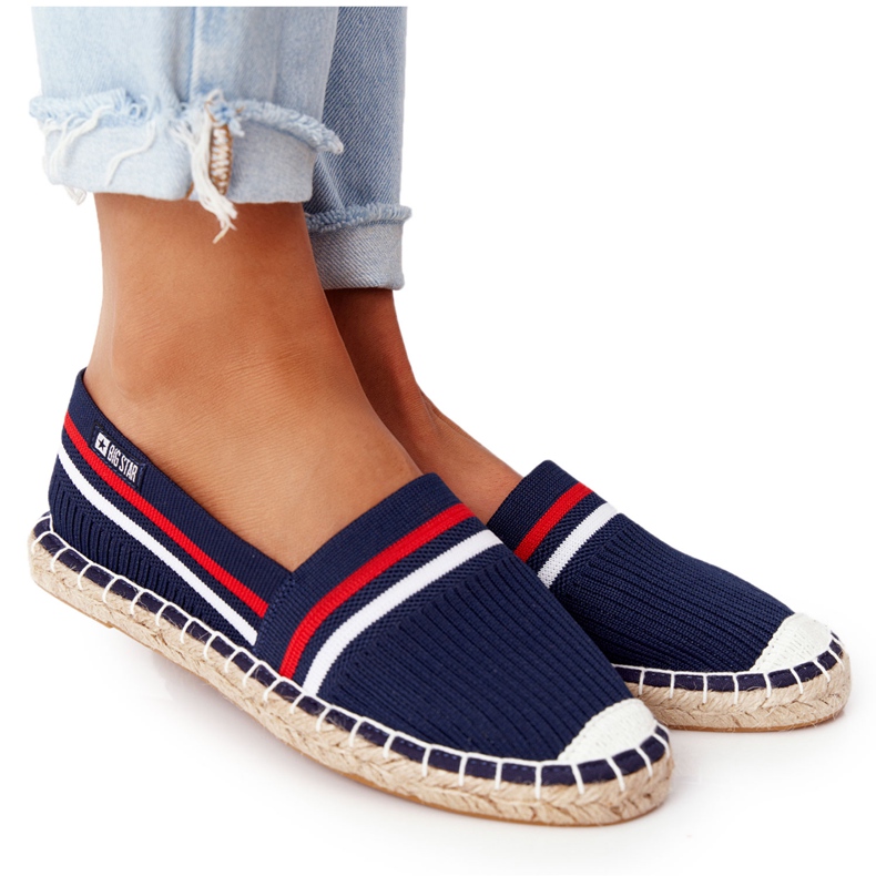 Femei Espadrilles Big Star HH274483 Navy Blue albastru