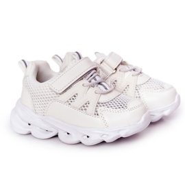 Adidași pentru copii cu talpă iluminată condus alb atât de cool!