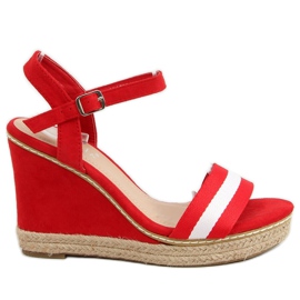 Sandale cu pene roșii LL6320 Roșu roşu