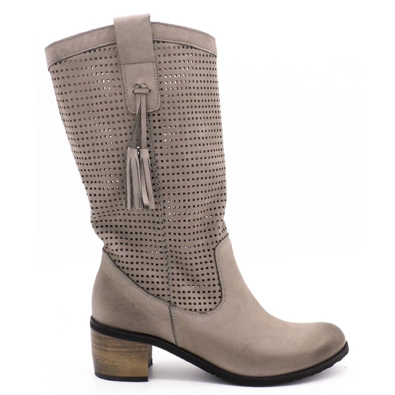 Olivier Cizme deschise gri pentru femei D44 Olivier Cizme deschise gri pentru femei D44