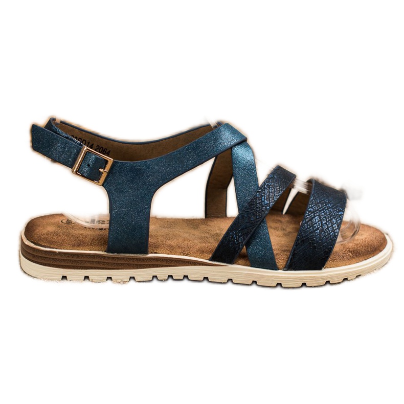 Evento Sandale albastre cu piele ecologică albastru Evento Sandale albastre cu piele ecologică albastru