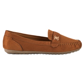 Fama Espadrile din piele de căprioară cu podoabe maro Fama Espadrile din piele de căprioară cu podoabe maro