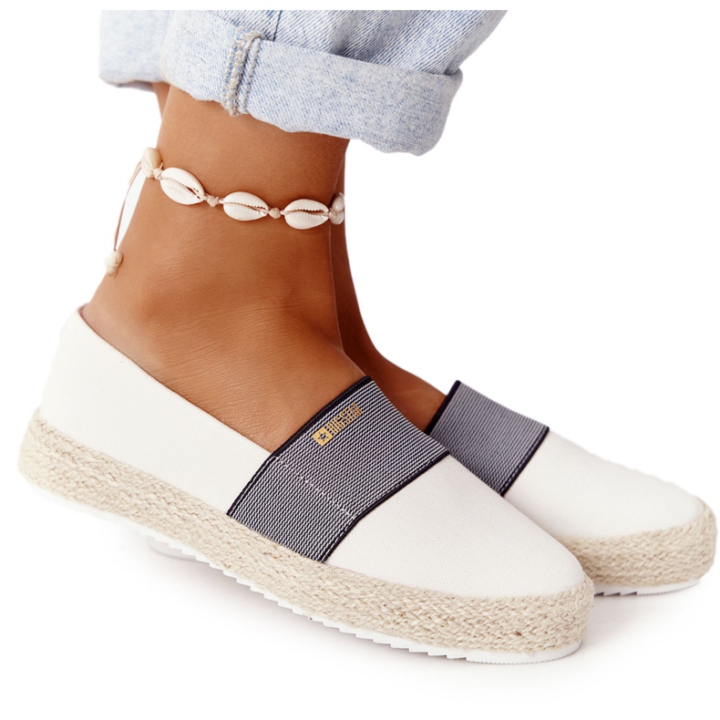 Espadrile pe talpă împletită Big Star HH274480 Alb