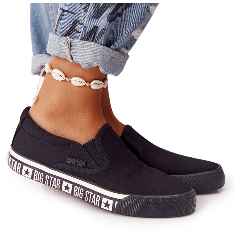 Adidași de damă Slip-on Big Star HH274012 Negru
