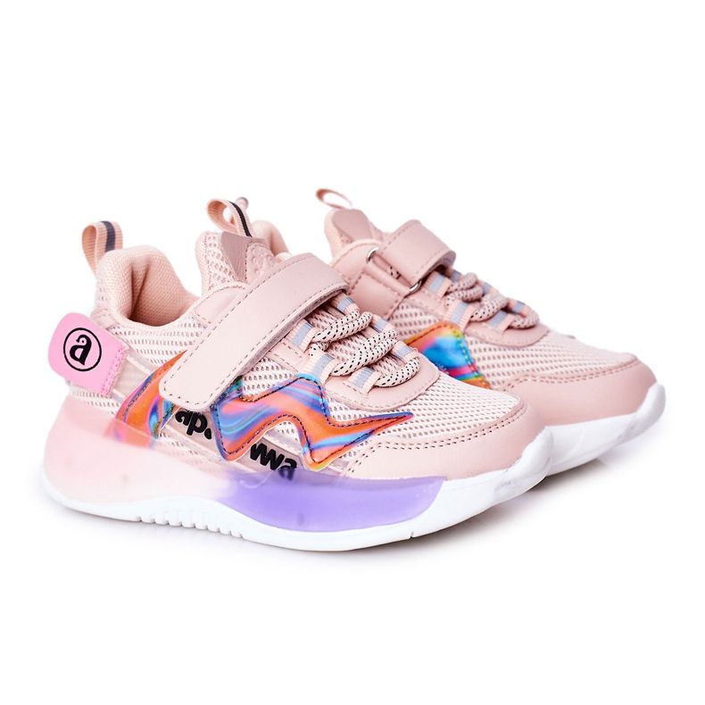Apawwa Încălțăminte sport pentru copii Adidași Pink Jump Jump roz