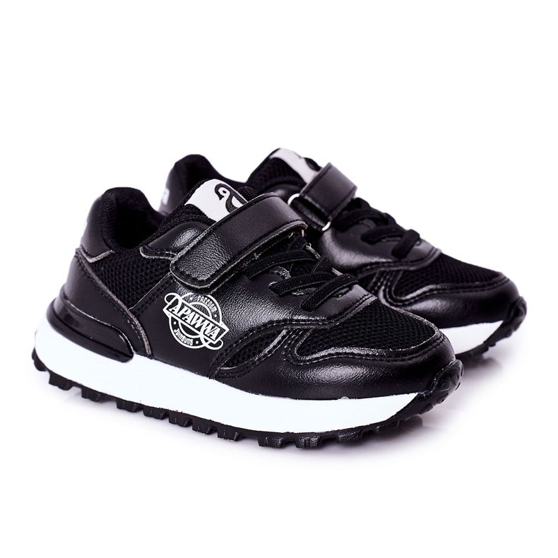 Apawwa Încălțăminte sport pentru copii Adidași negri Skatepark negru