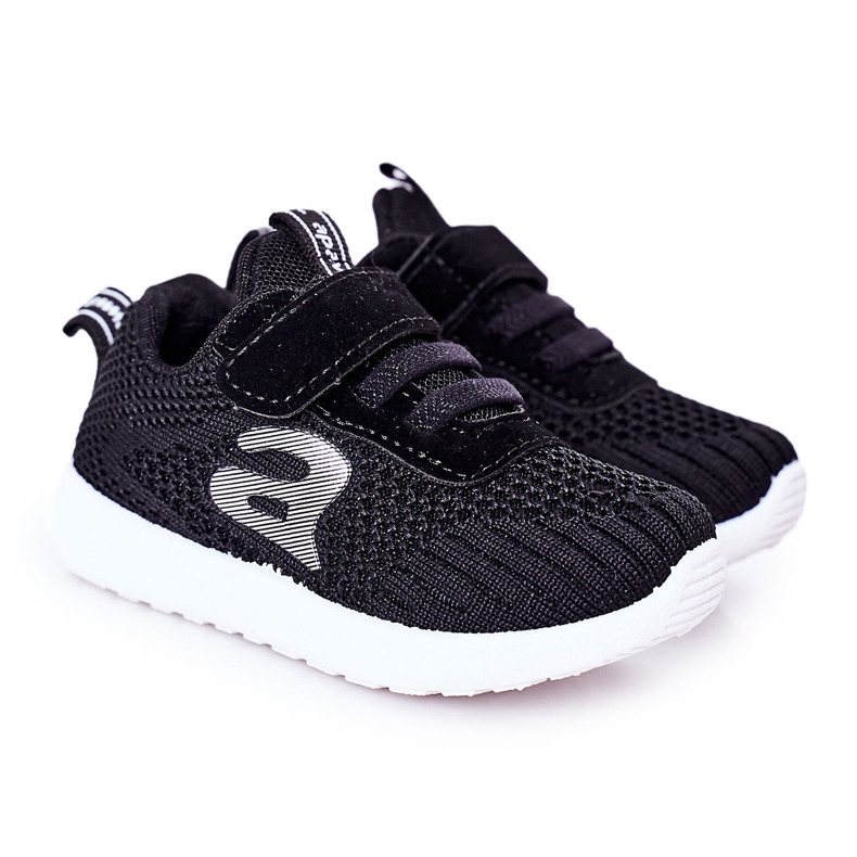 Apawwa Pantofi sport negri pentru copii Little Sportsman negru