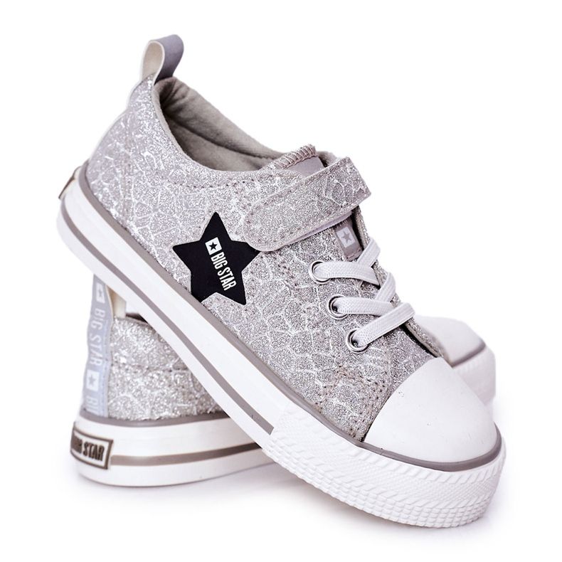 Adidași pentru copii cu velcro Big Star HH374025 Argintiu