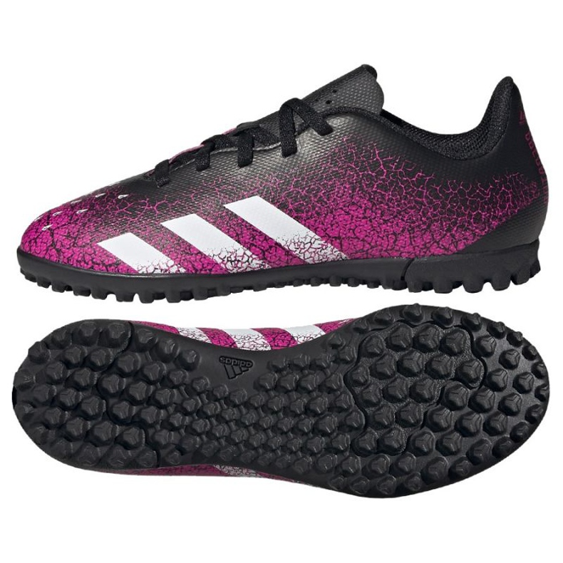 Ghete de fotbal Adidas Predator Freak .4 Tf Jr FW7537 multicolor roz Ghete de fotbal Adidas Predator Freak .4 Tf Jr FW7537 multicolor roz