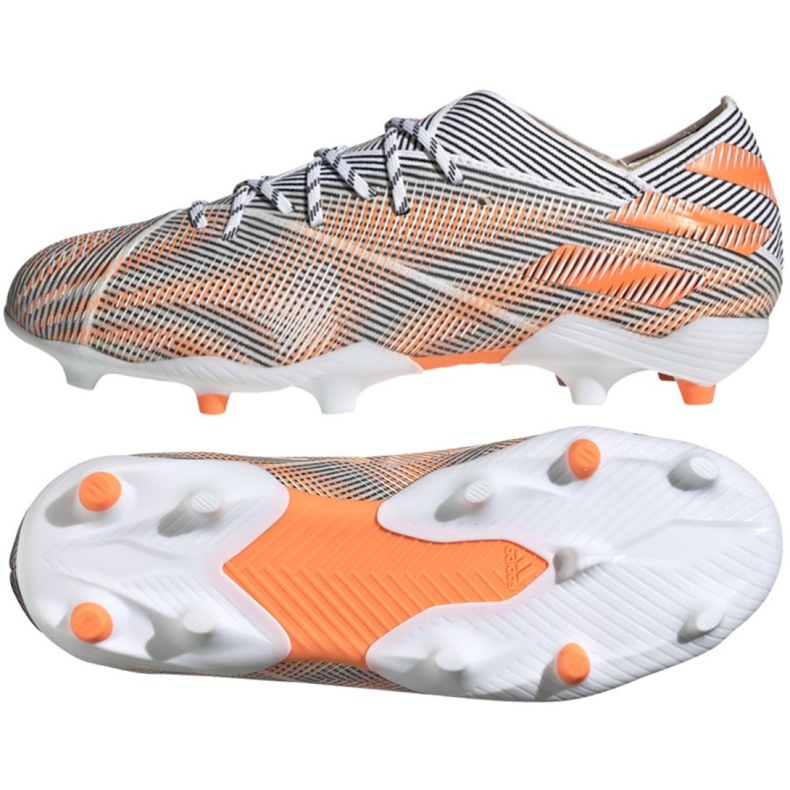 Ghete de fotbal Adidas Nemeziz.1 Fg Jr FW7357 albastru marin, multicolor gri