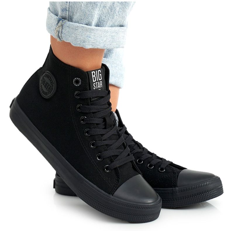 Adidași înalte Big Star FF274A170 Negru