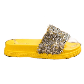 Seastar Papuci de moda din cristal argint Seastar Papuci de moda din cristal argint
