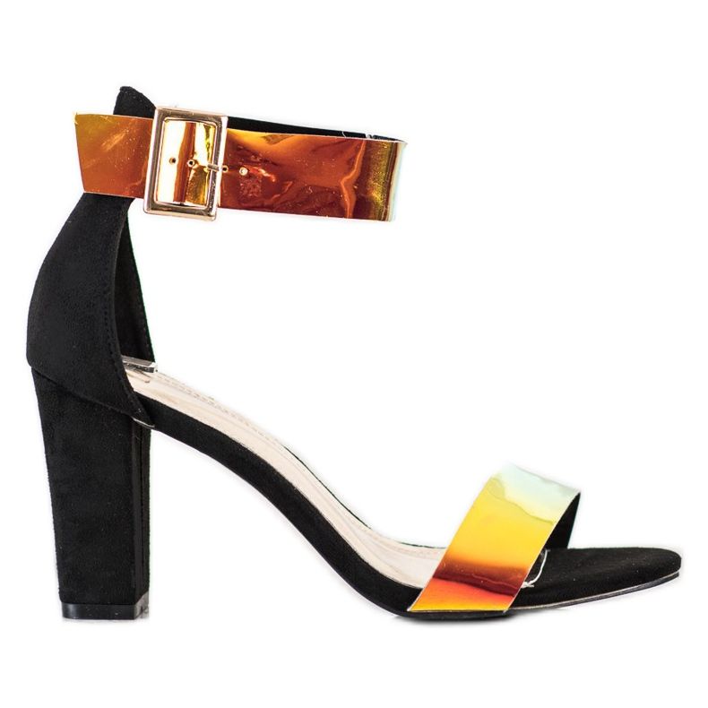 Goodin Sandale pe o bară cu efect Holo negru