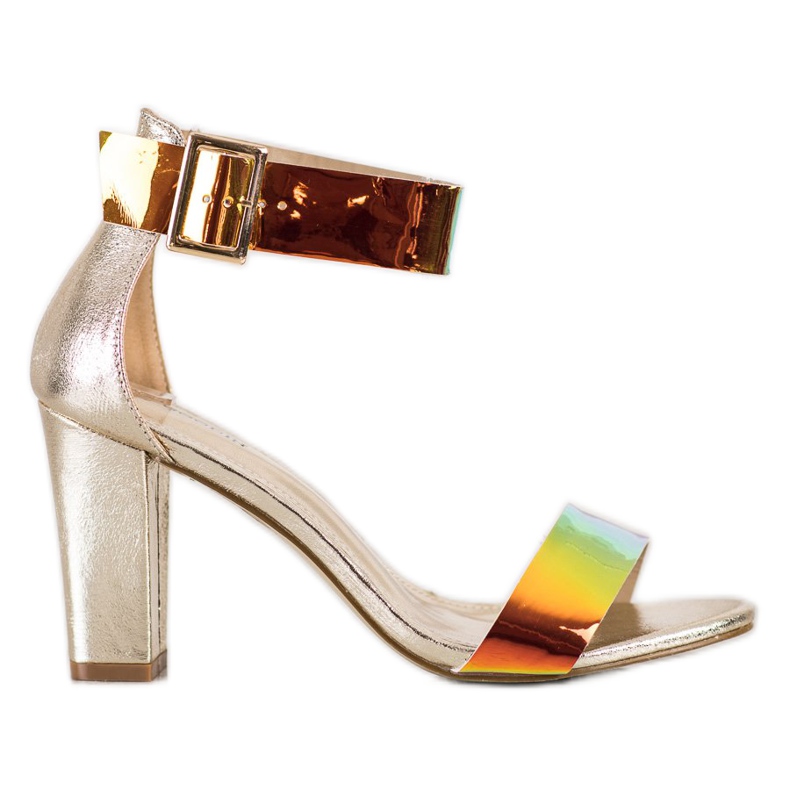 Goodin Sandale pe o bară cu efect Holo de aur