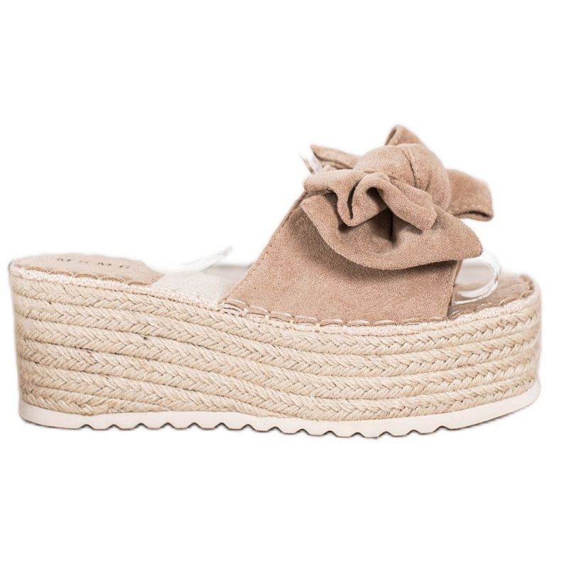 SHELOVET Papuci Pe Platforma Cu Arc bej