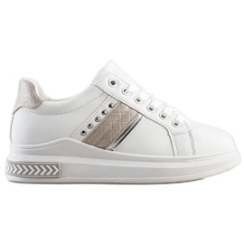 SHELOVET Adidași casual alb SHELOVET Adidași casual alb