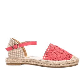 Espadrile roșii cu dantelă Baby roșu Espadrile roșii cu dantelă Baby roșu