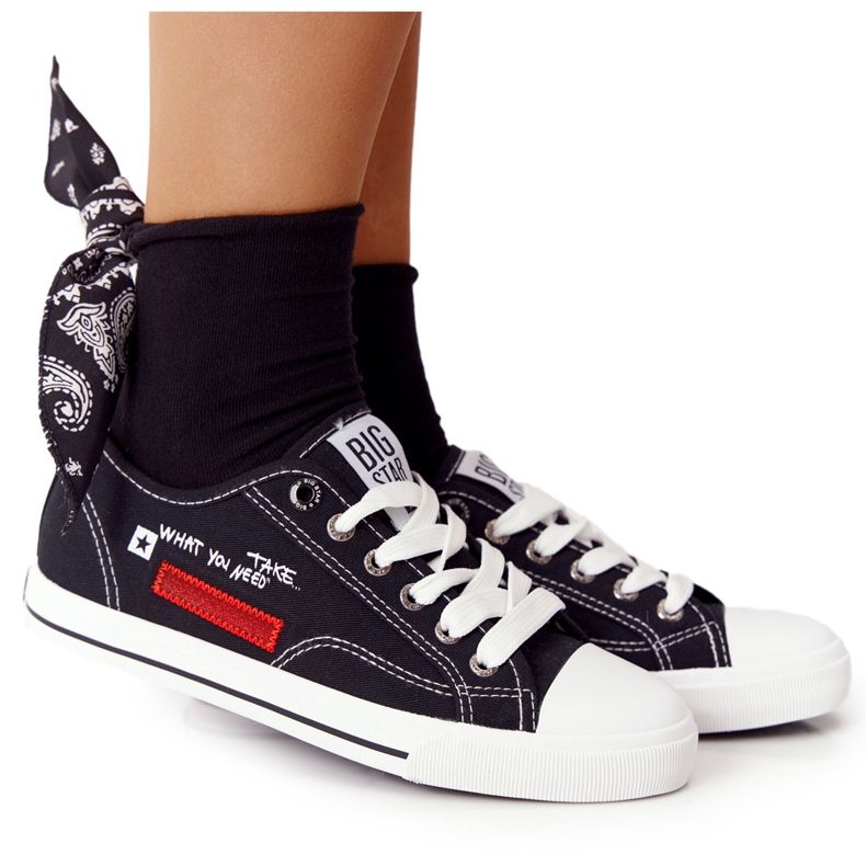 Big Star Adidași pentru femei cu stea mare FF274082 negru