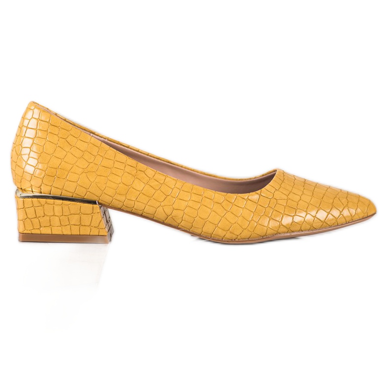 Goodin Yellow Pumps Snake Print galben Goodin Yellow Pumps Snake Print galben